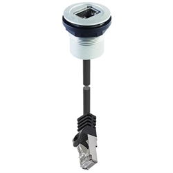 Einbaubuchse RJ45, Buchse RJ45 / Stecker RJ45 (60 cm) , Produktphoto