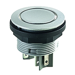 Drucktaster mit Ringbeleuchtung 1S, Einbau-Ø 22,3mm, Flachstecker , Produktphoto