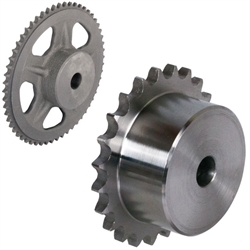Kettenrad KRS mit einseitiger Nabe   24 B-1   1 1/2x1"   21 Zähne   Mat. Stahl     , Produktphoto