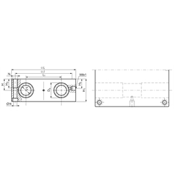 Quadro-Linearkugellager- Einheiten KGQ-3 ISO-Reihe 3 geschlossen, Easy-Line, Technische Zeichnung
