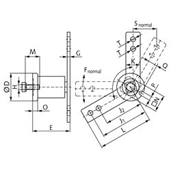 Spannelemente "Boomerang", Technische Zeichnung