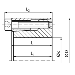 Spannsätze BAR, Bohrung 5 bis 100 mm, Technische Zeichnung