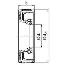 Wellendichtringe SKF® DIN 3760 Form A, Ø 32 bis 50mm, Technische Zeichnung